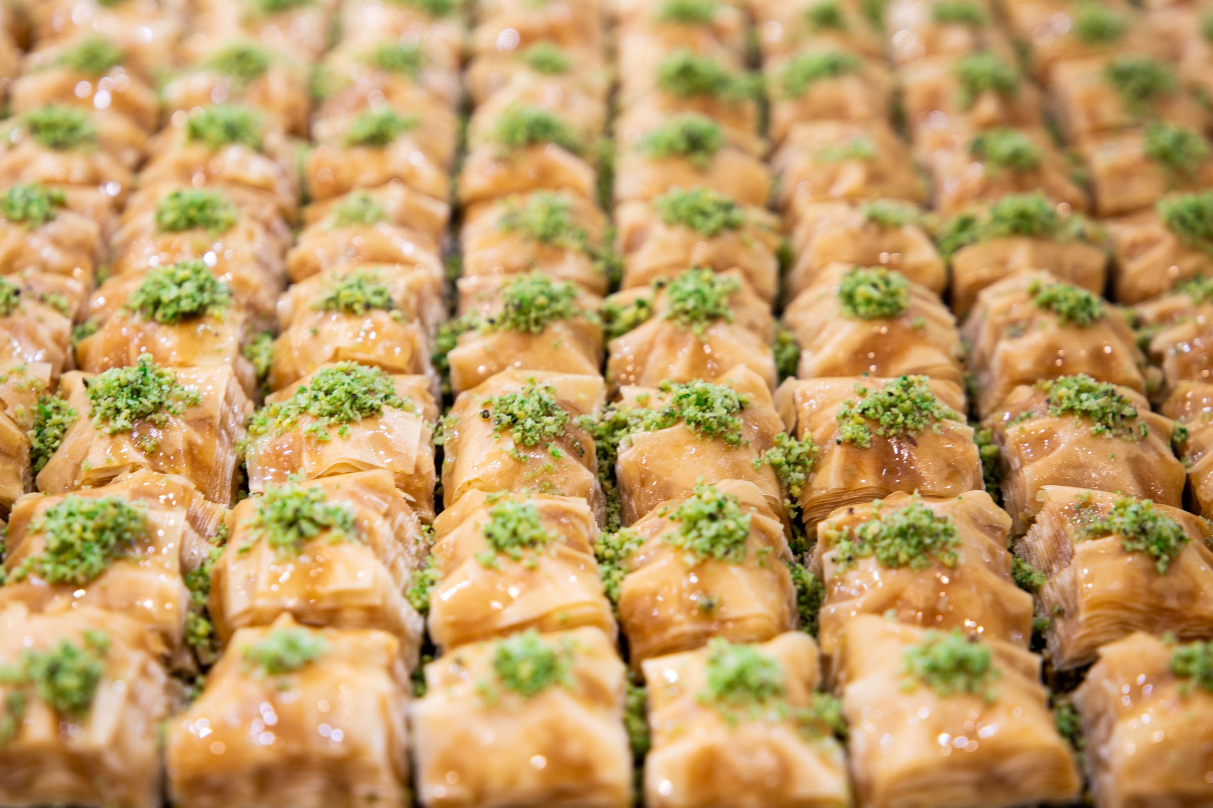 Tray of baklava