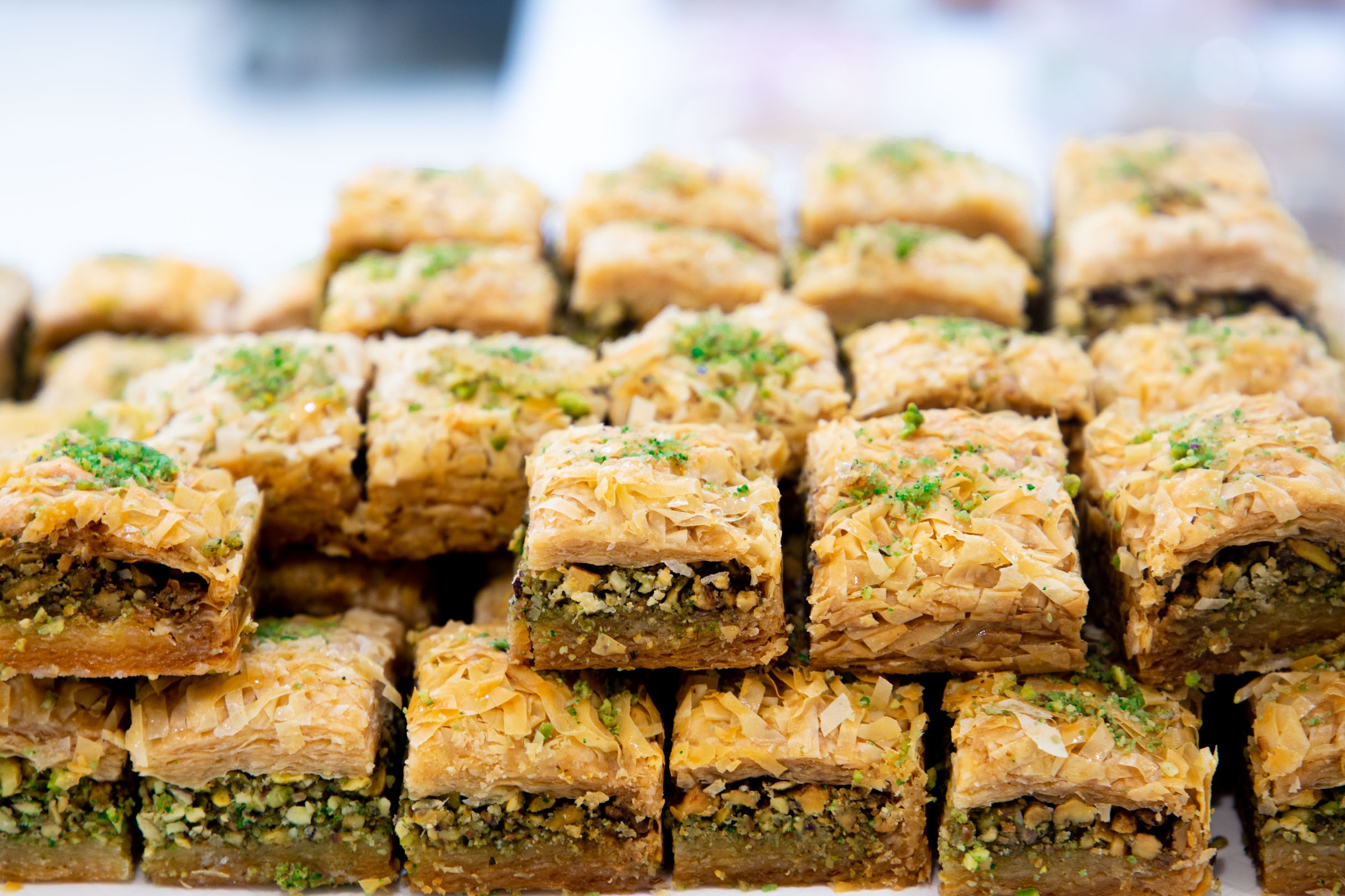 Crunchy pistachio baklava